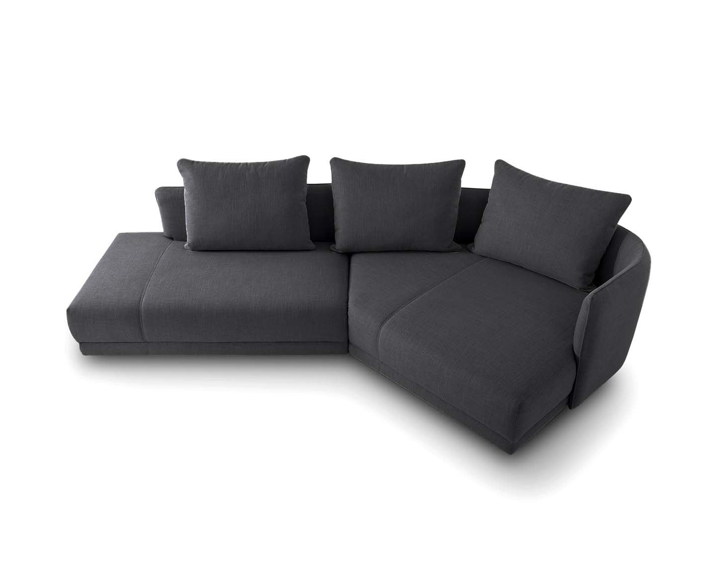 designwerk New York Ecksofa | 333 x 179 cm | grobes Flachgewebe