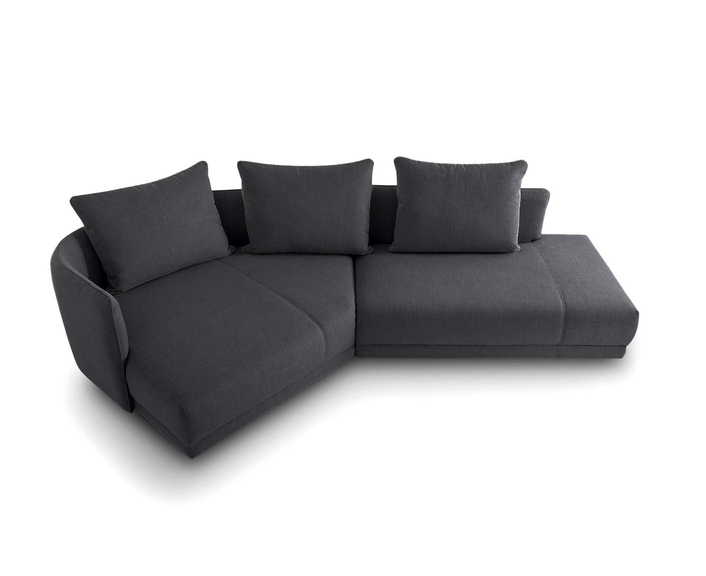 designwerk New York Ecksofa | 333 x 179 cm | grobes Flachgewebe