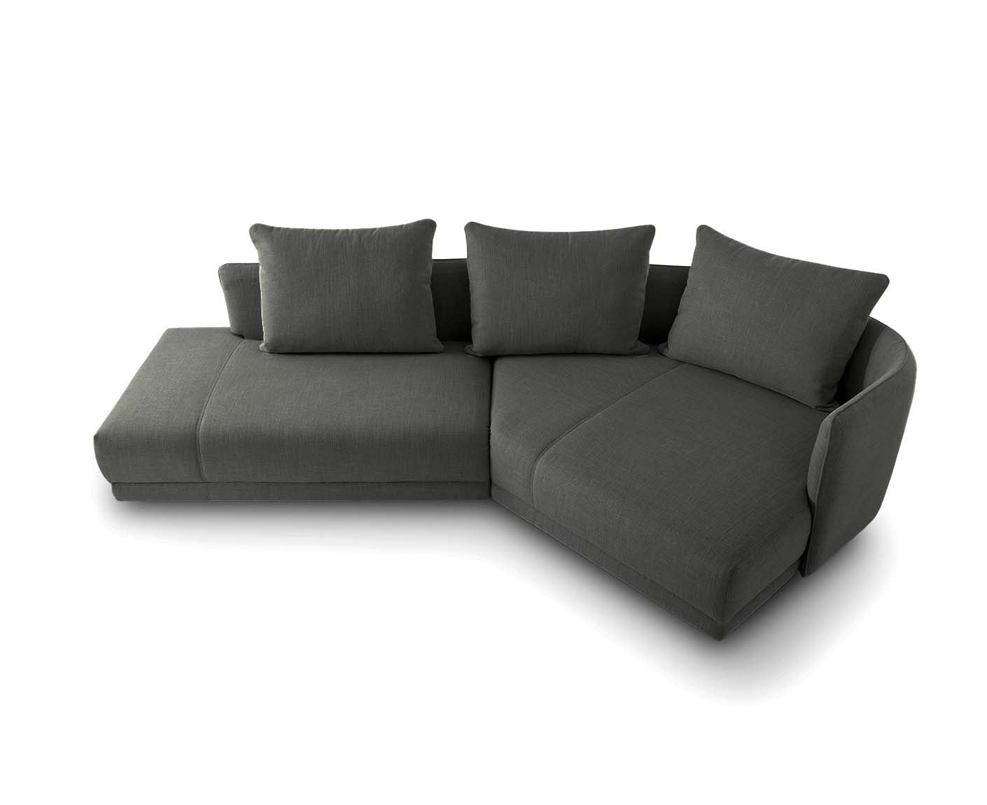 designwerk New York Ecksofa | 333 x 179 cm | grobes Flachgewebe