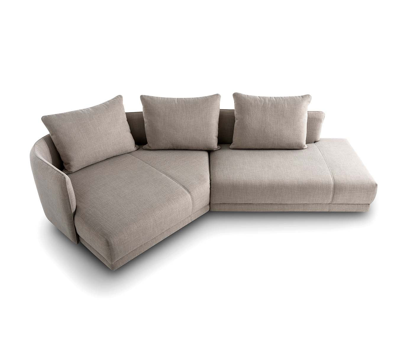 designwerk New York Ecksofa | 333 x 179 cm | grobes Flachgewebe