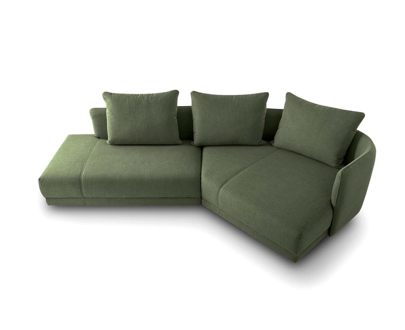 designwerk New York Ecksofa | 333 x 179 cm | grobes Flachgewebe