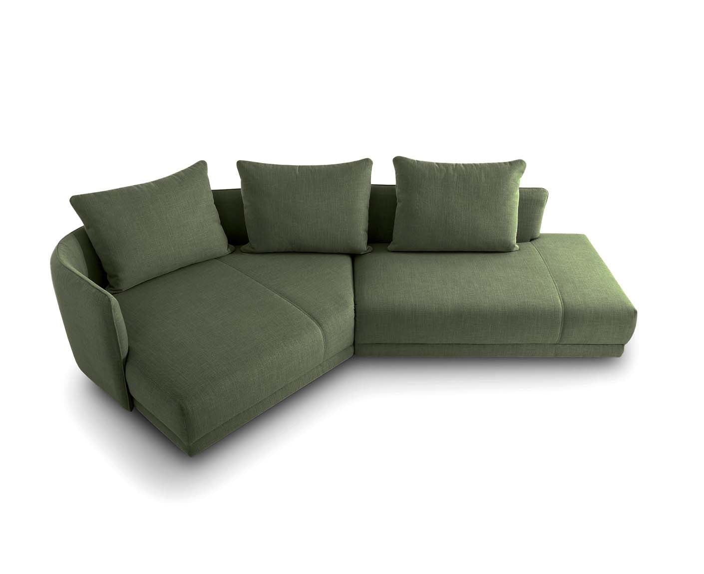 designwerk New York Ecksofa | 333 x 179 cm | grobes Flachgewebe