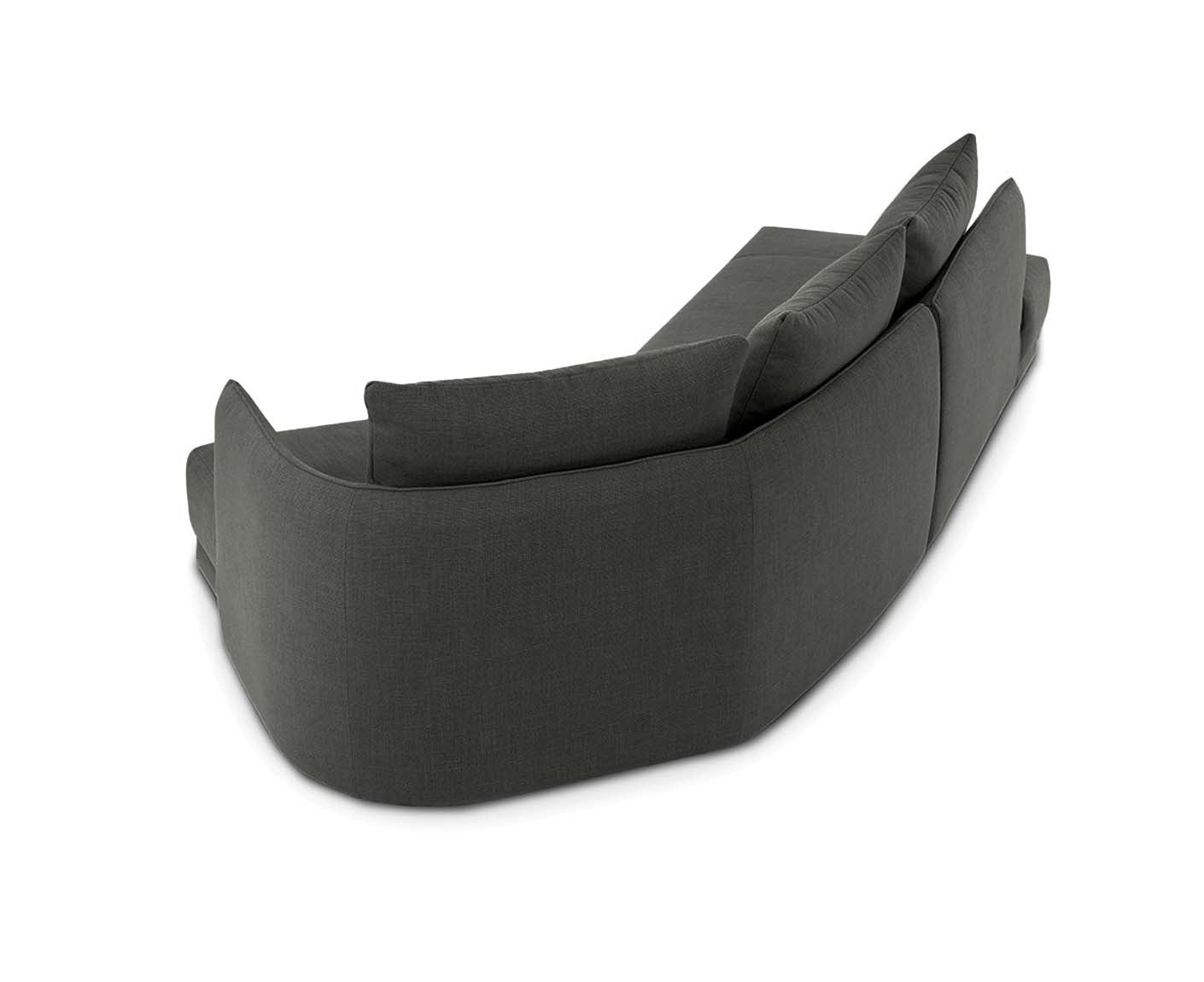 designwerk New York Ecksofa | 333 x 179 cm | grobes Flachgewebe
