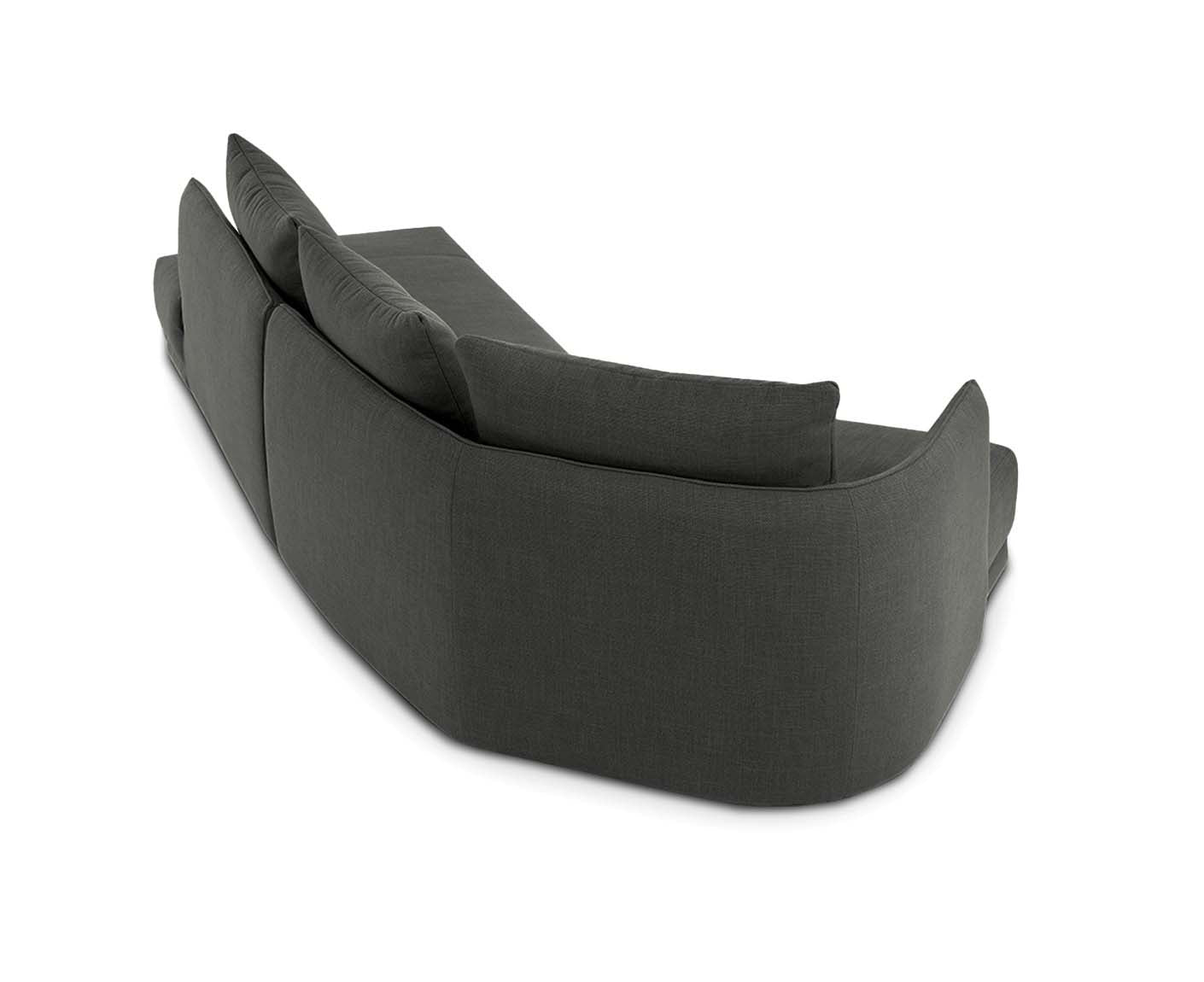 designwerk New York Ecksofa | 333 x 179 cm | grobes Flachgewebe