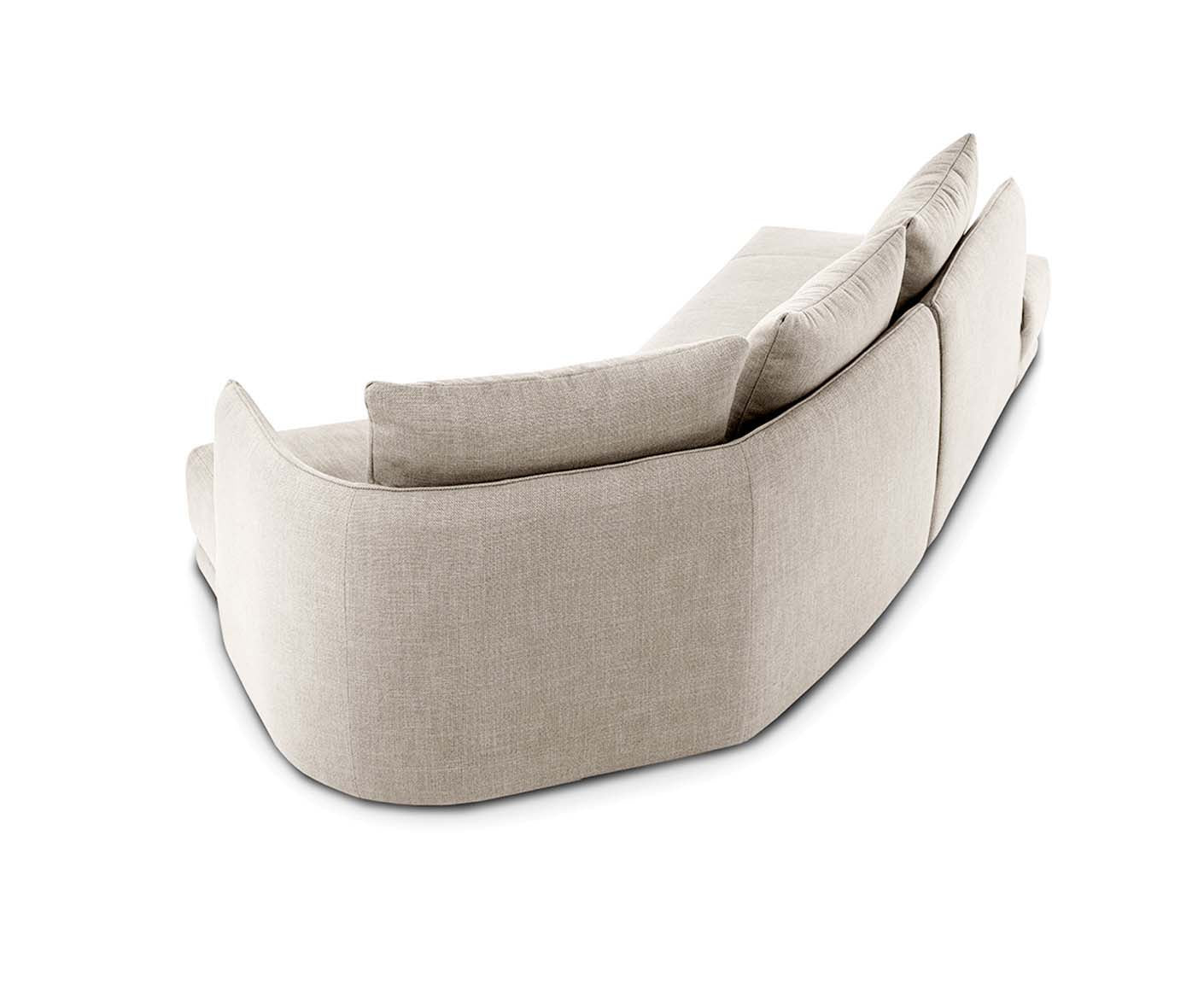 designwerk New York Ecksofa | 333 x 179 cm | grobes Flachgewebe