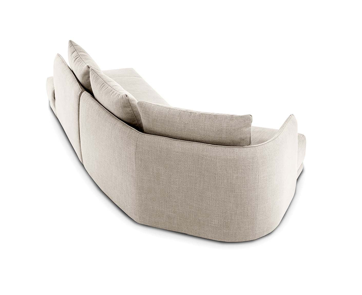 designwerk New York Ecksofa | 333 x 179 cm | grobes Flachgewebe
