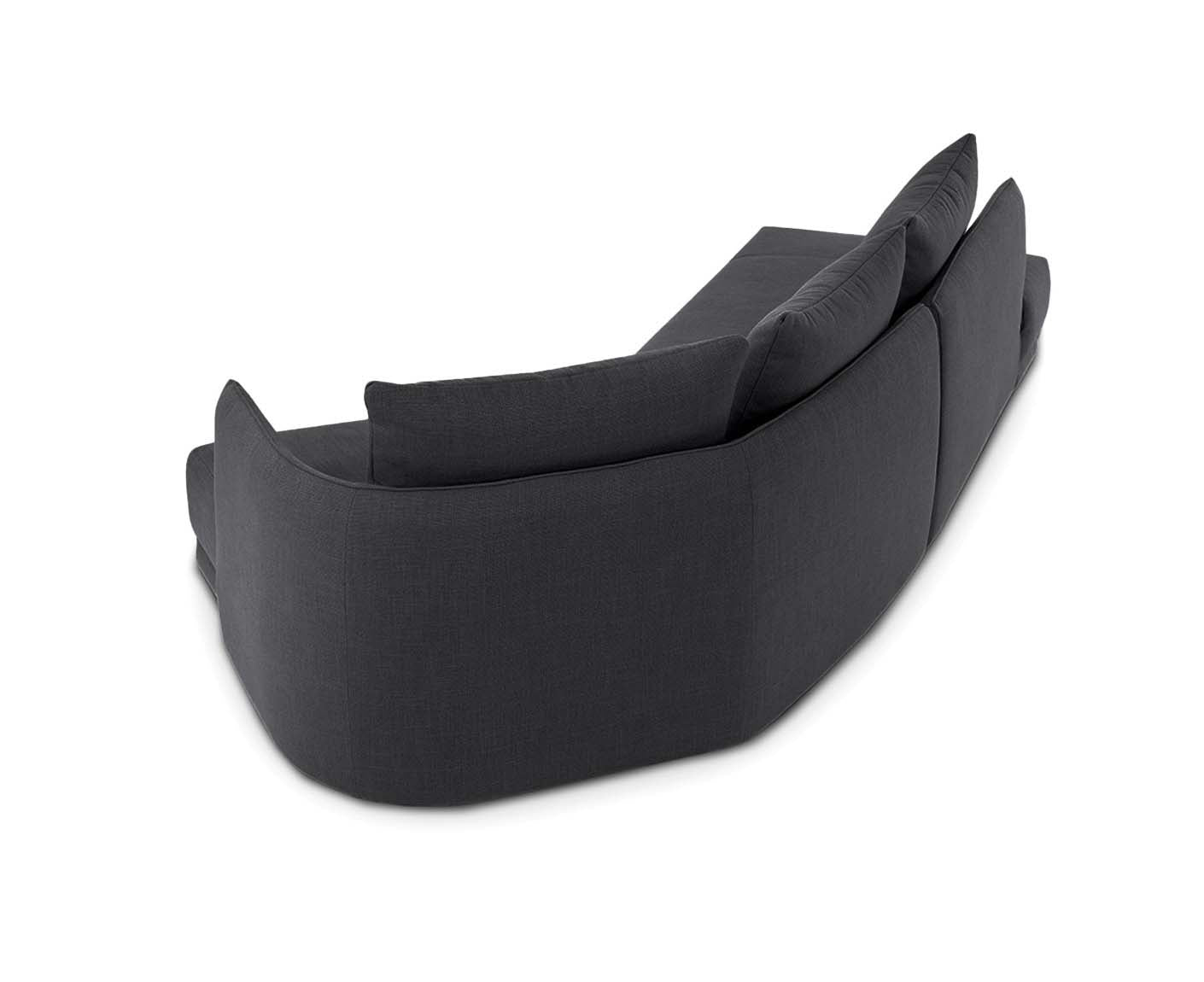 designwerk New York Ecksofa | 333 x 179 cm | grobes Flachgewebe