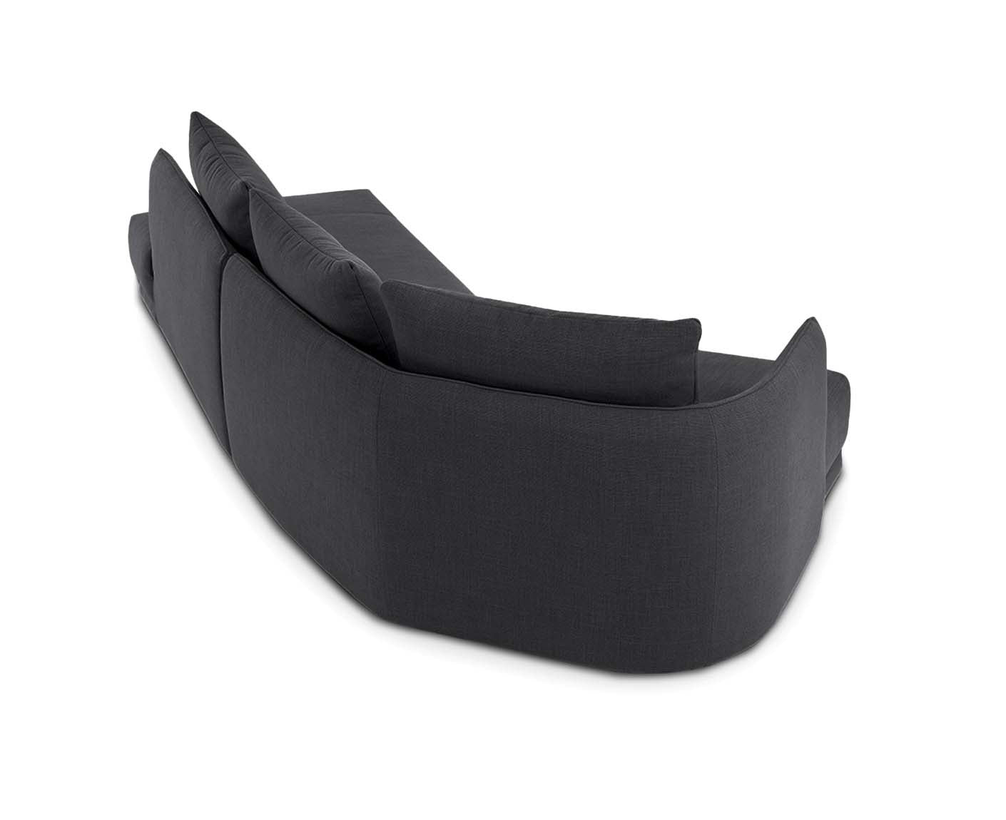 designwerk New York Ecksofa | 333 x 179 cm | grobes Flachgewebe