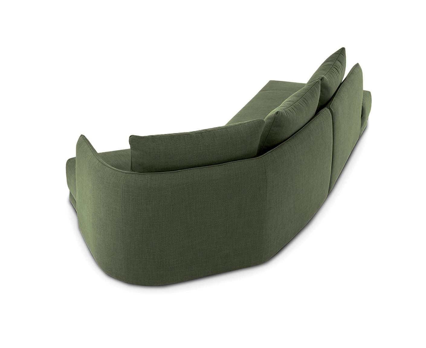 designwerk New York Ecksofa | 333 x 179 cm | grobes Flachgewebe