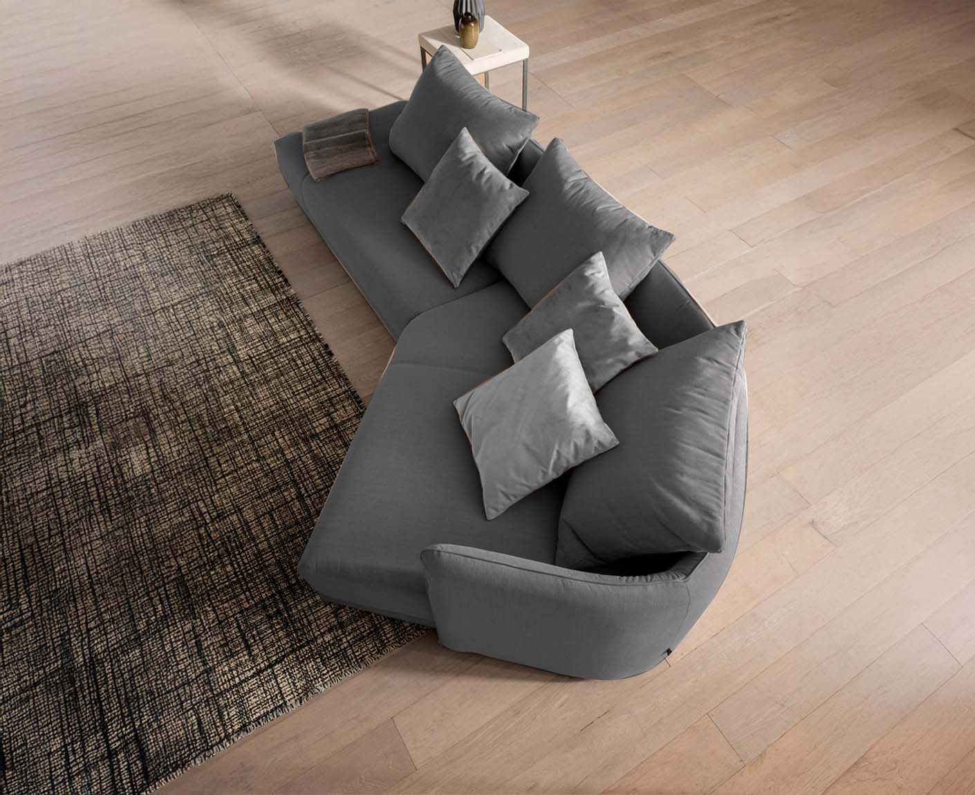 designwerk New York Ecksofa | 333 x 179 cm | feines Flachgewebe