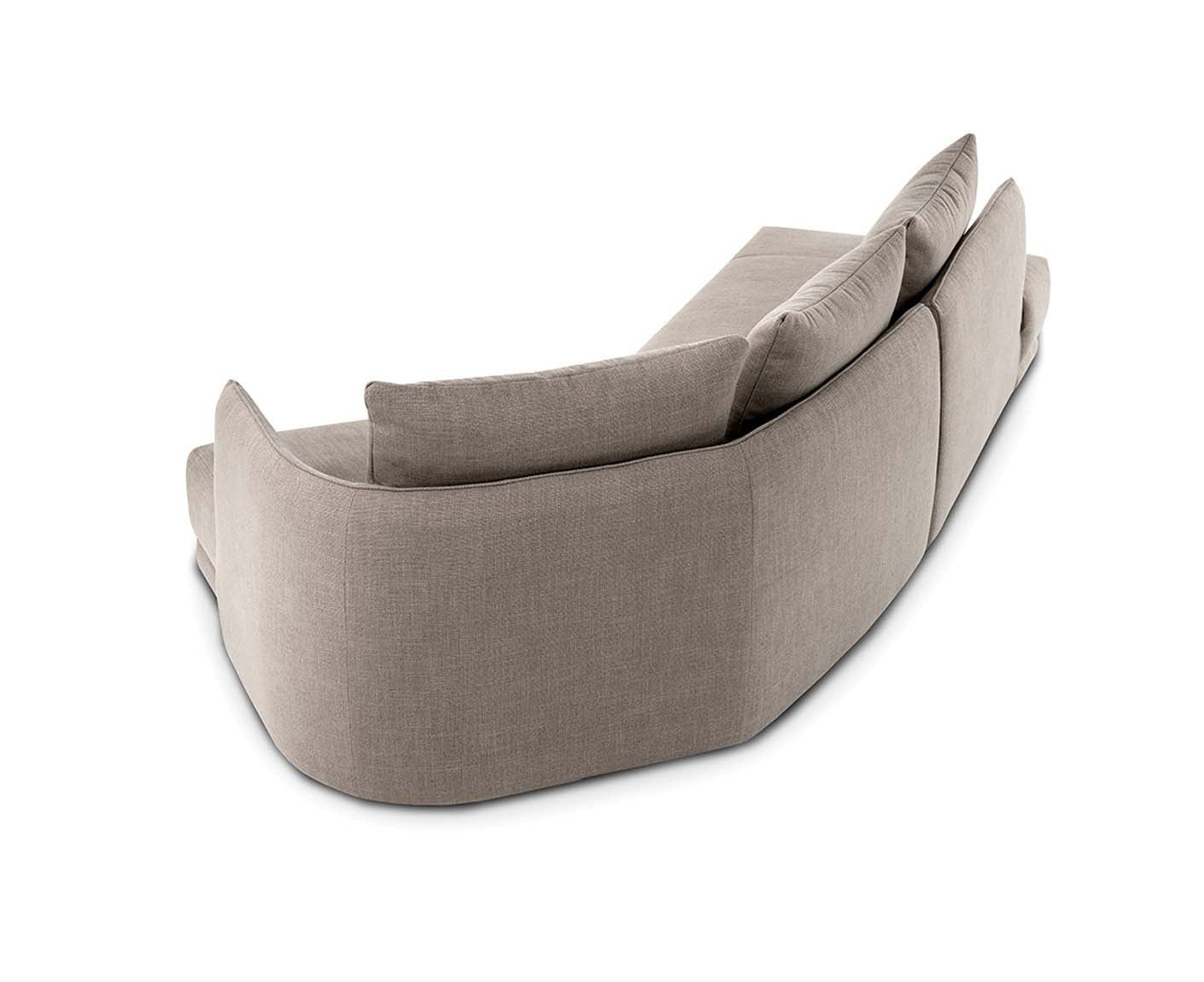 designwerk New York Ecksofa | 333 x 179 cm | grobes Flachgewebe