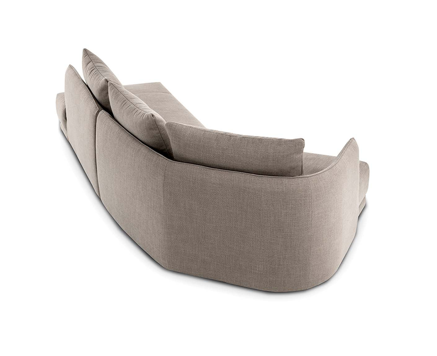 designwerk New York Ecksofa | 333 x 179 cm | grobes Flachgewebe