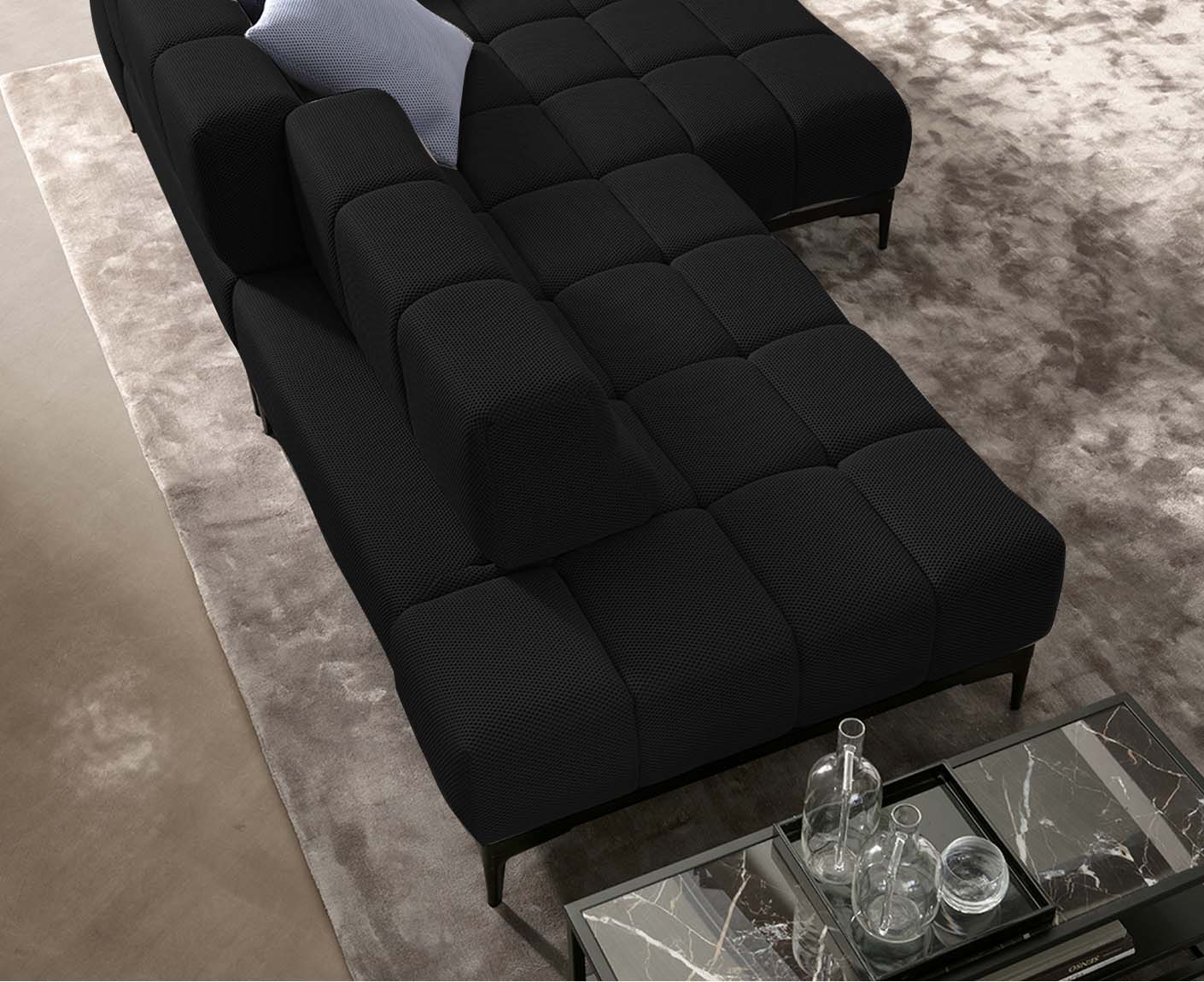designwerk Oasis Ecksofa | 288 x 169 cm | Flachgewebe 3D-Effekt