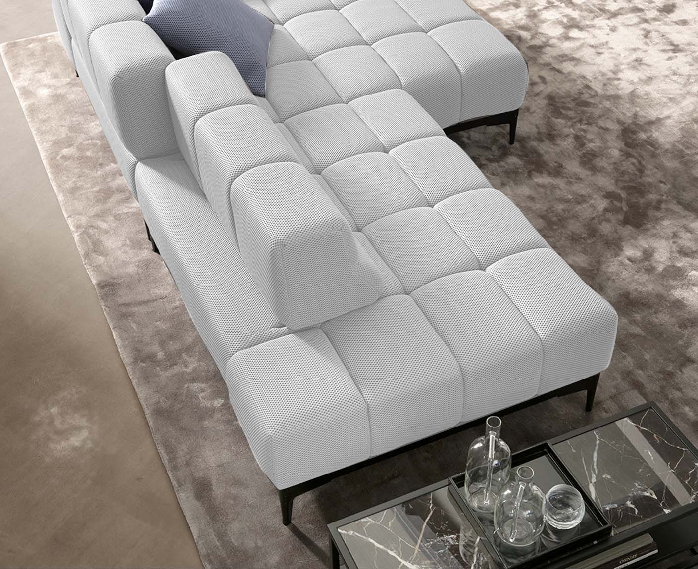 designwerk Oasis Ecksofa | 288 x 169 cm | Flachgewebe 3D-Effekt