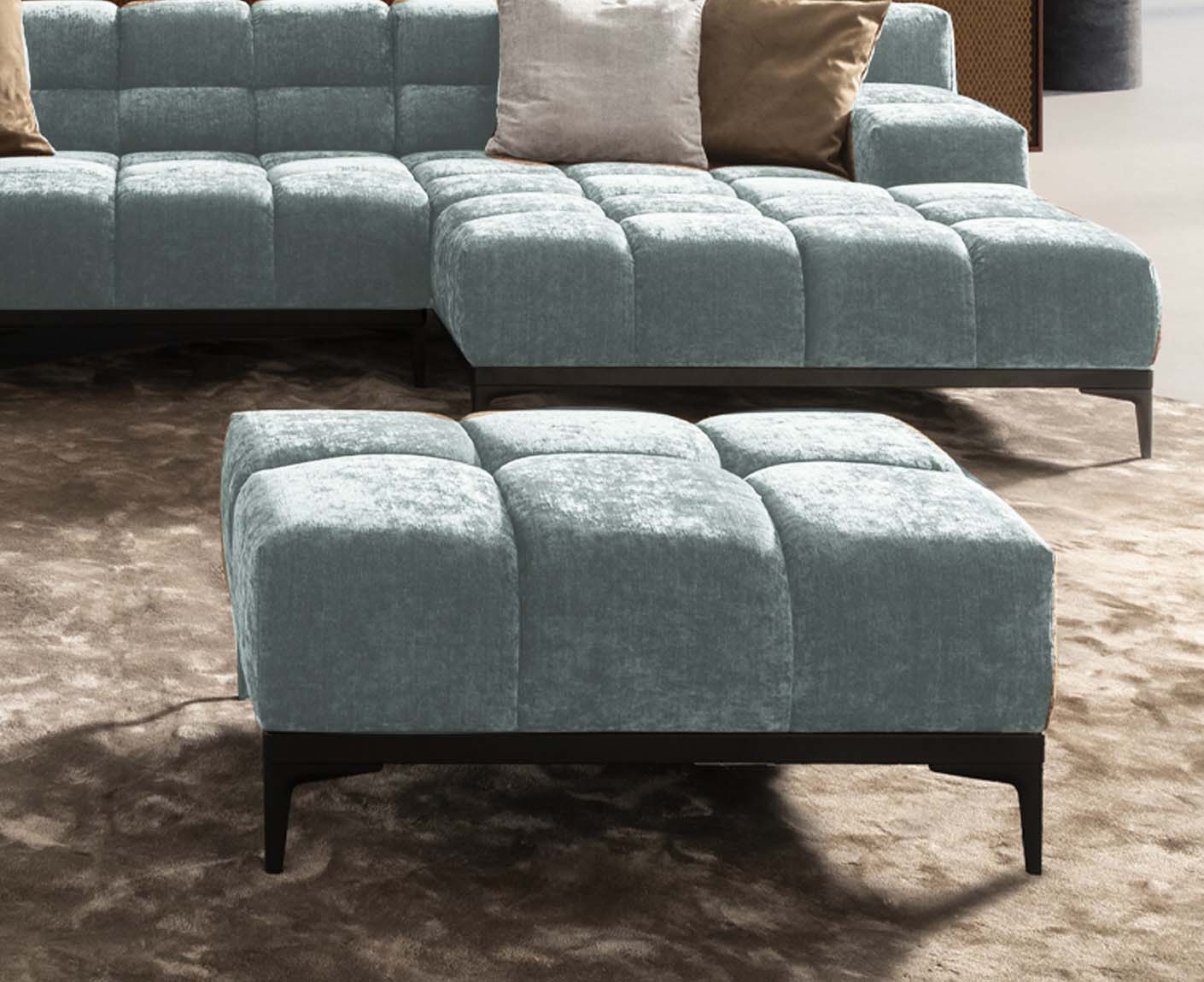 designwerk Oasis Hocker | 107 x 73 cm | Chenillegewebe