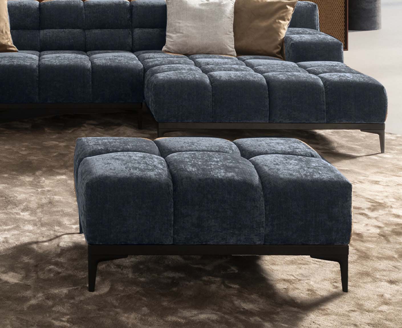 designwerk Oasis Hocker | 107 x 73 cm | Chenillegewebe
