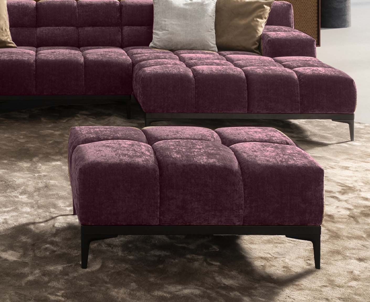 designwerk Oasis Hocker | 107 x 73 cm | Chenillegewebe
