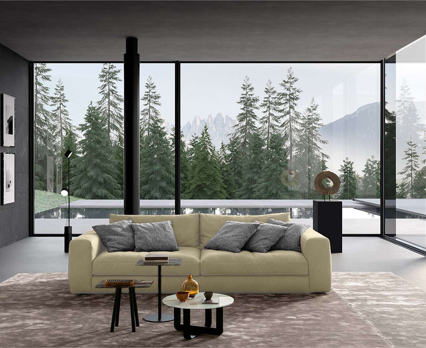 designwerk Parma Sofa | 214 - 294 cm | Echtleder