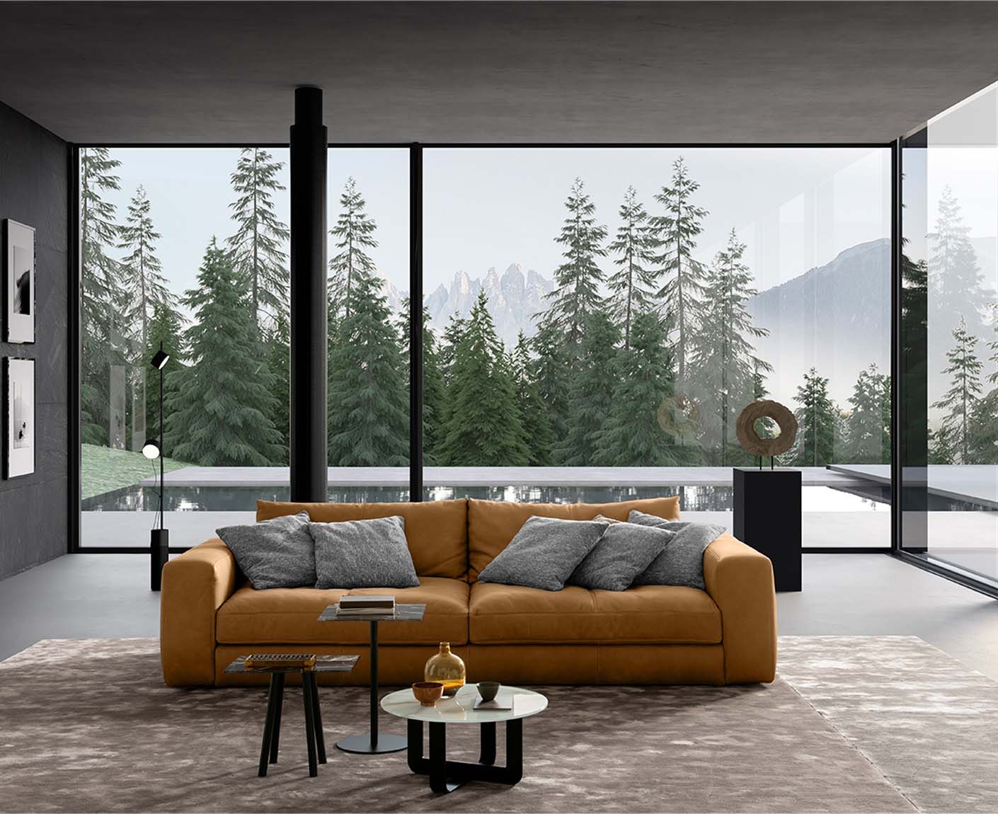 designwerk Parma Sofa | 214 - 294 cm | Echtleder