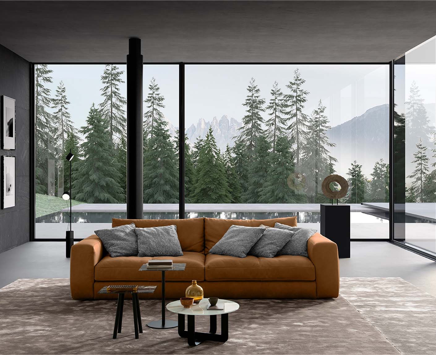 designwerk Parma Sofa | 214 - 294 cm | Echtleder