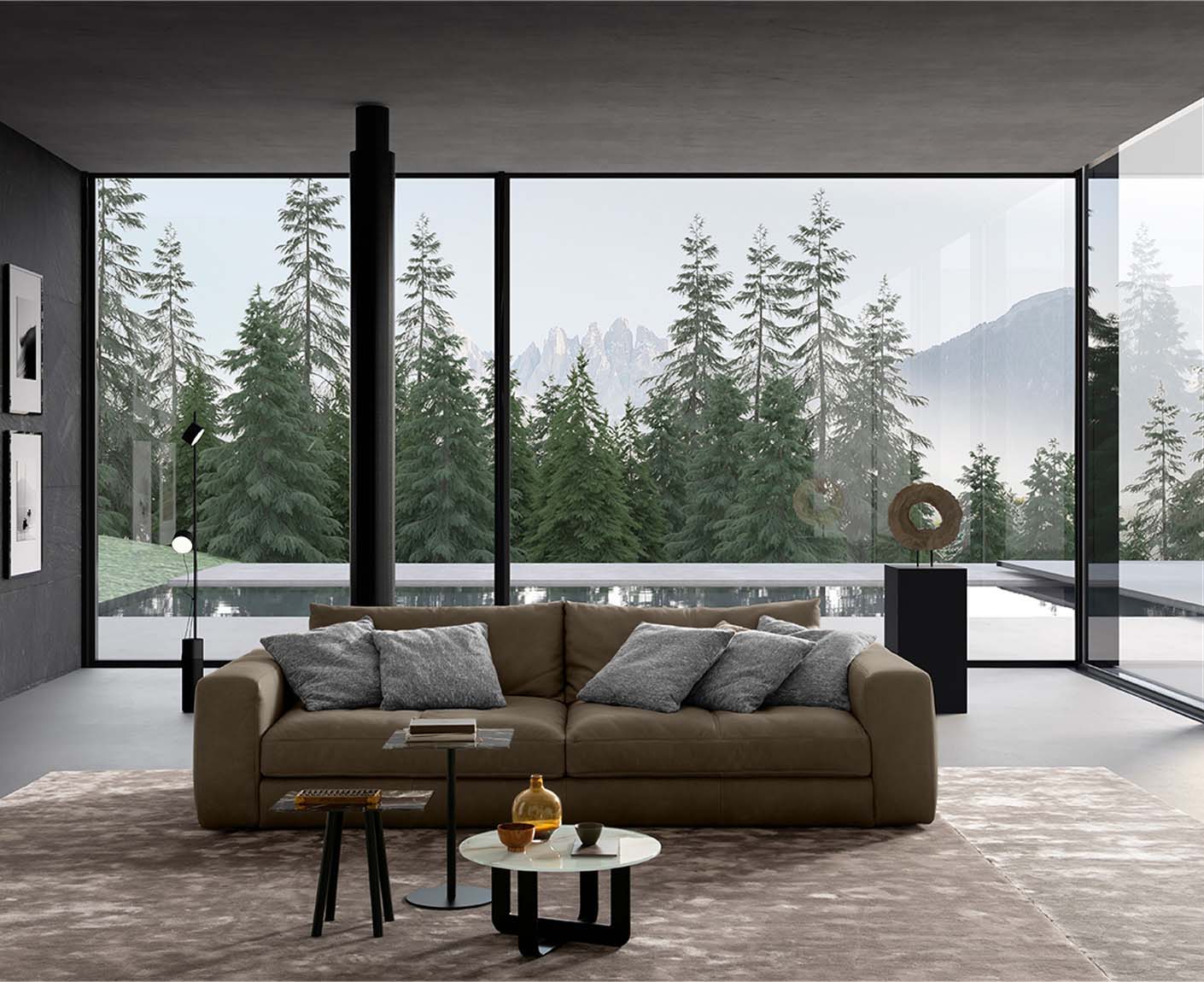 designwerk Parma Sofa | 214 - 294 cm | Echtleder