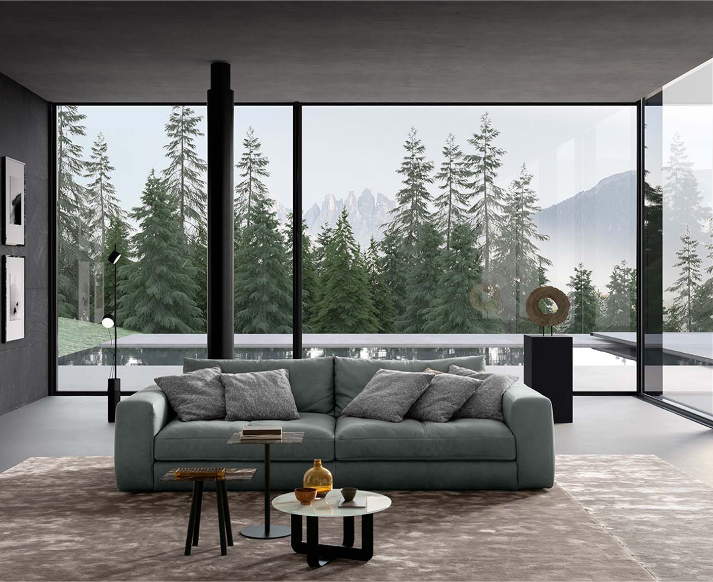 designwerk Parma Sofa | 214 - 294 cm | Echtleder