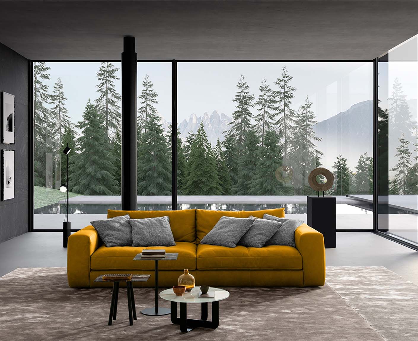 designwerk Parma Sofa | 214 - 294 cm | Echtleder
