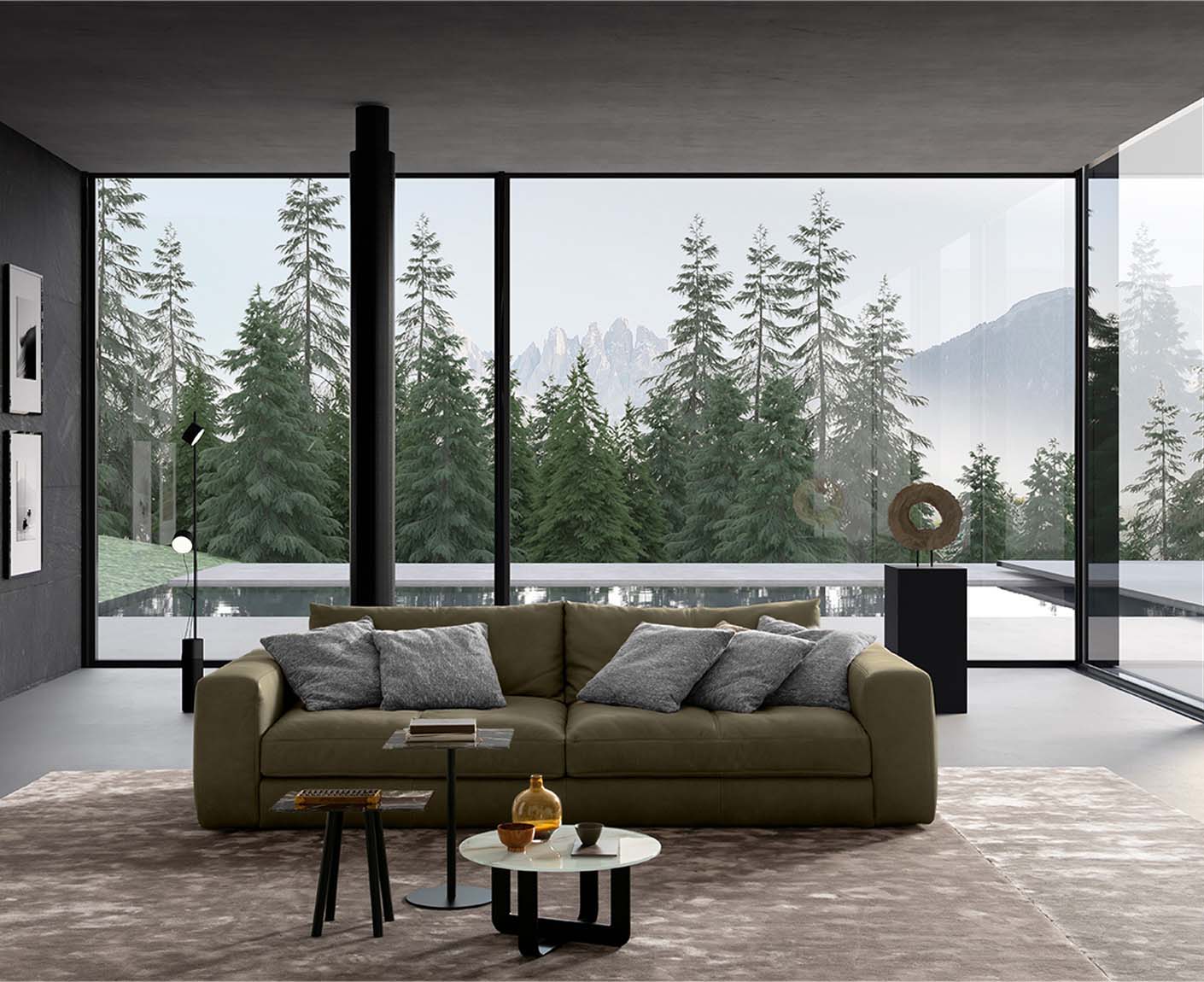 designwerk Parma Sofa | 214 - 294 cm | Echtleder
