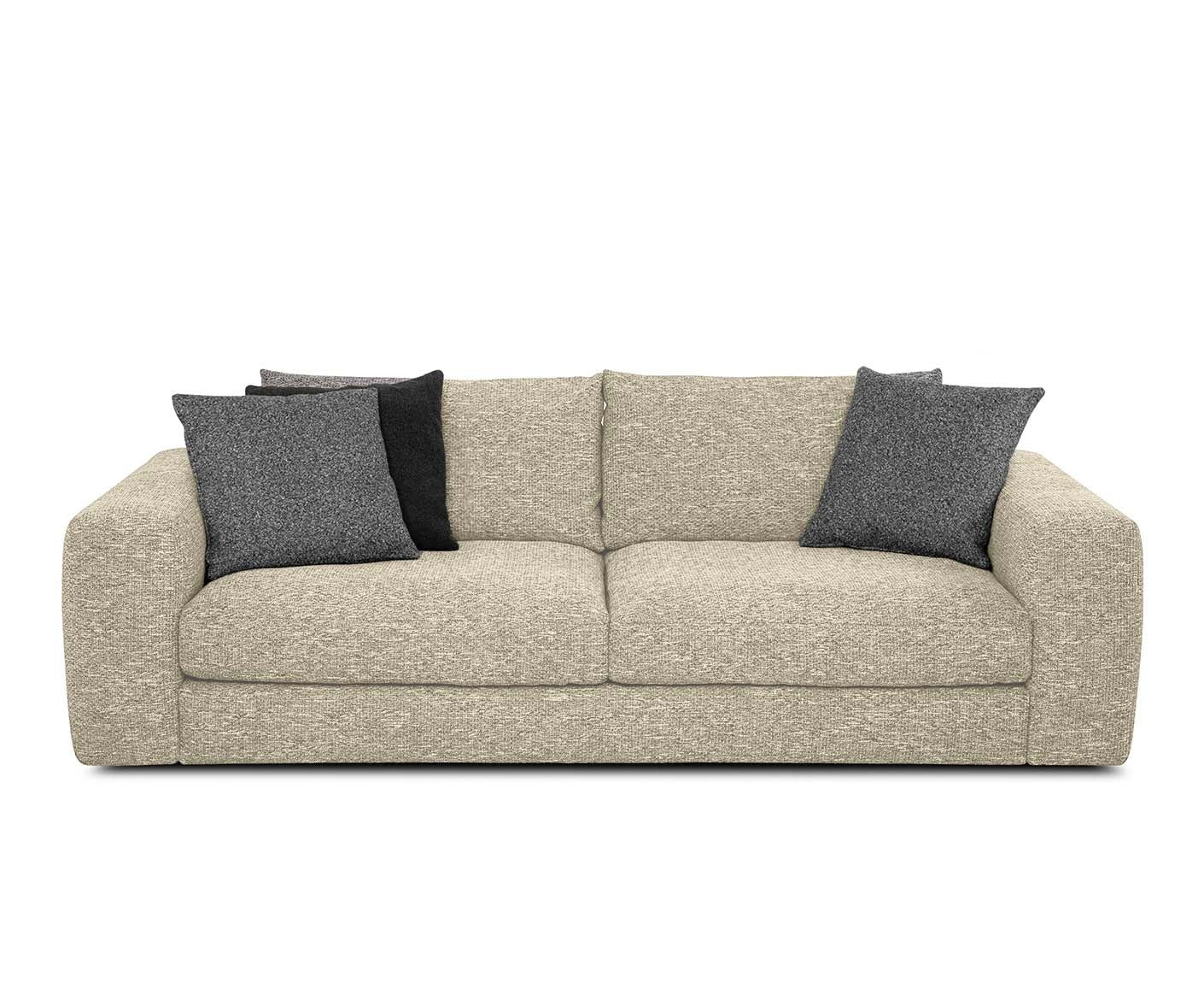 designwerk Parma Sofa | 214 - 294 cm | grobes Flachgewebe