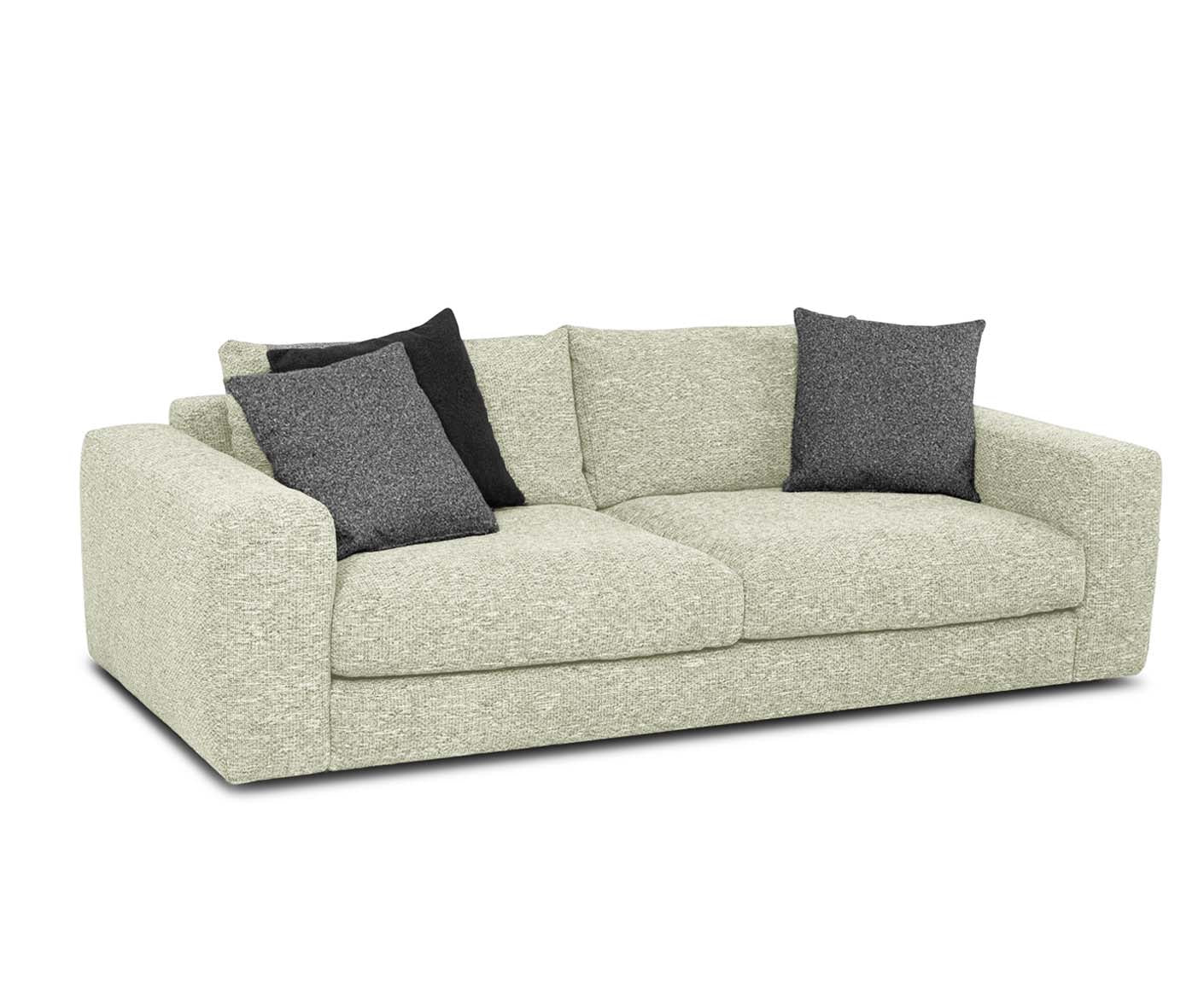 designwerk Parma Sofa | 214 - 294 cm | grobes Flachgewebe
