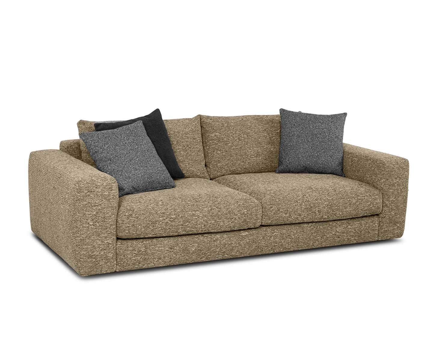 designwerk Parma Sofa | 214 - 294 cm | grobes Flachgewebe