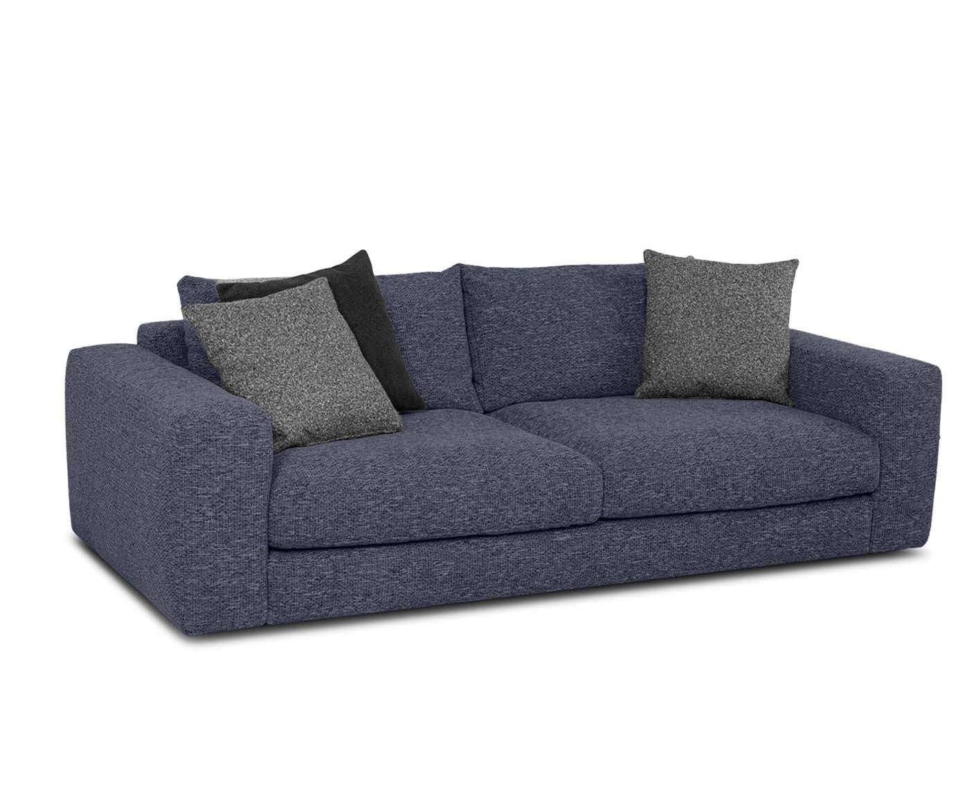 designwerk Parma Sofa | 214 - 294 cm | grobes Flachgewebe