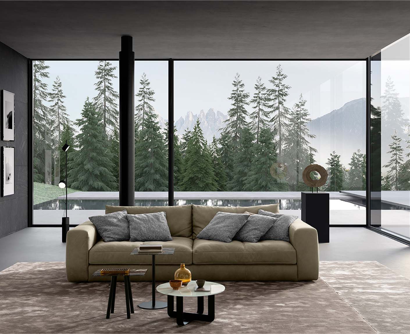 designwerk Parma Sofa | 214 - 294 cm | Echtleder