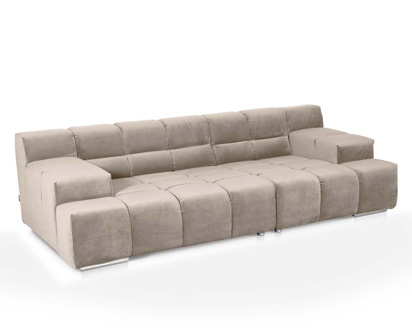 designwerk Temple 3-Sitzer Sofa | 288 x 113 cm| mit Rückenverstellung | Microfaser