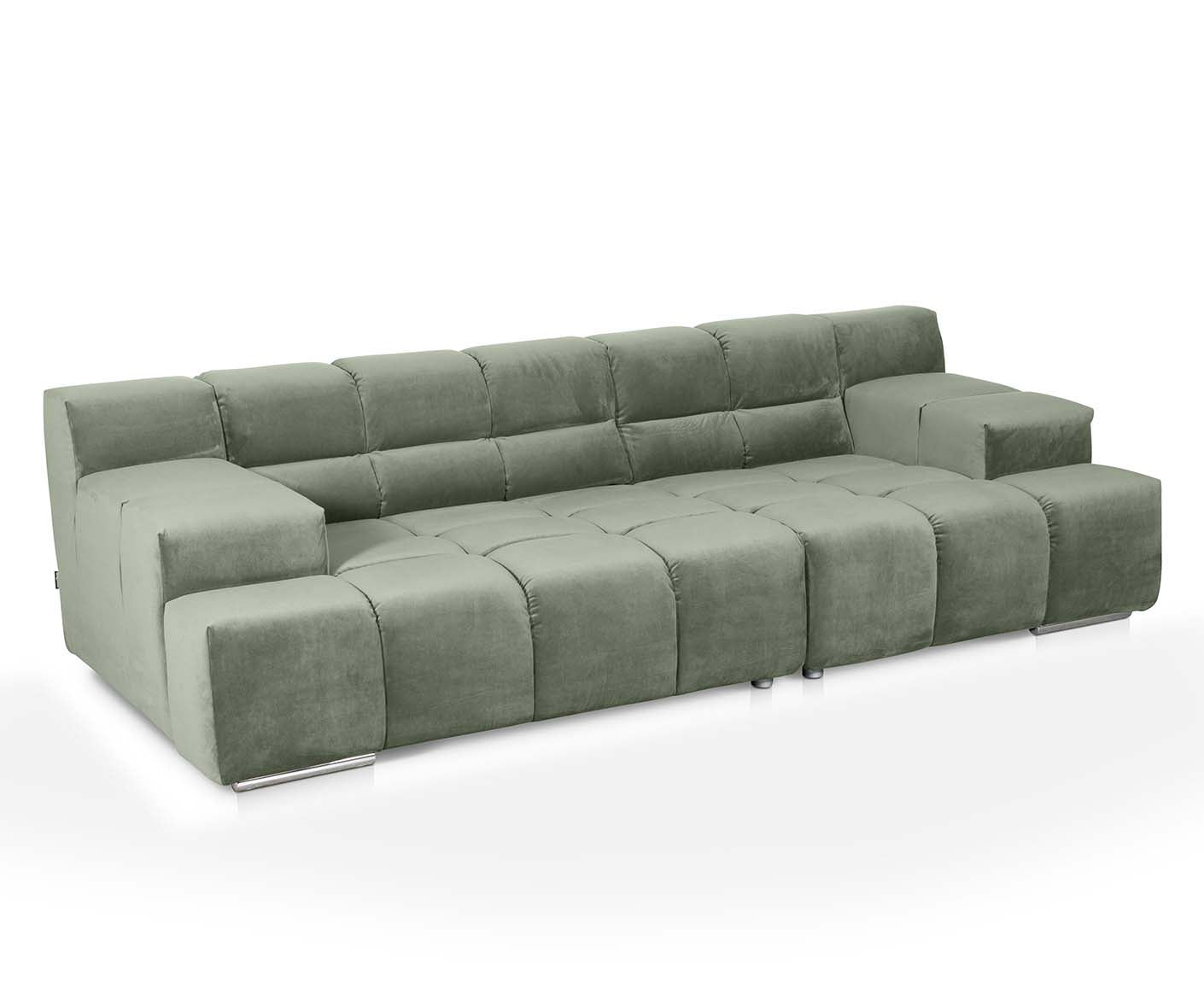 designwerk Temple 3-Sitzer Sofa | 288 x 113 cm| mit Rückenverstellung | Microfaser