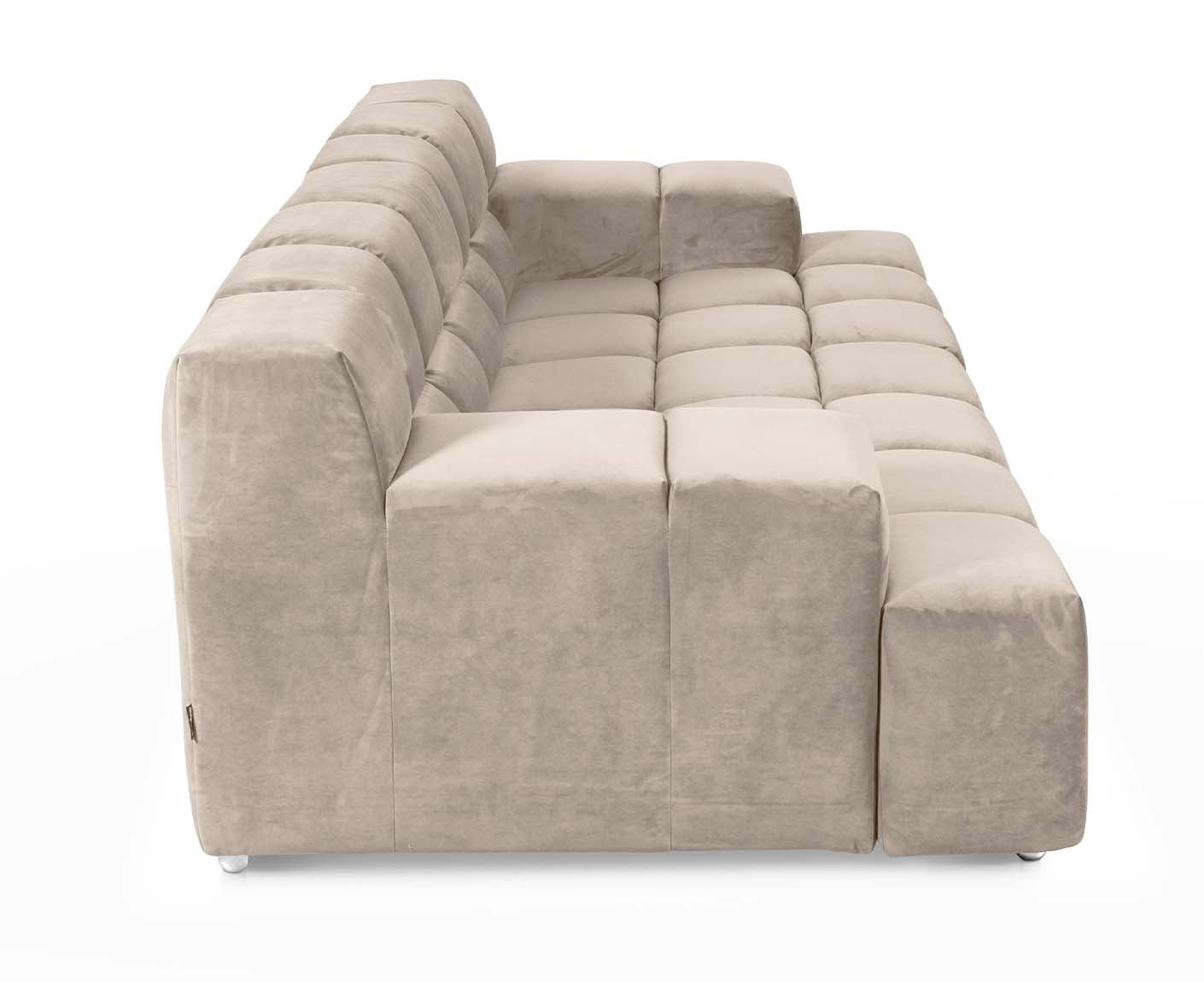 designwerk Temple 3-Sitzer Sofa | 288 x 113 cm| mit Rückenverstellung | Microfaser