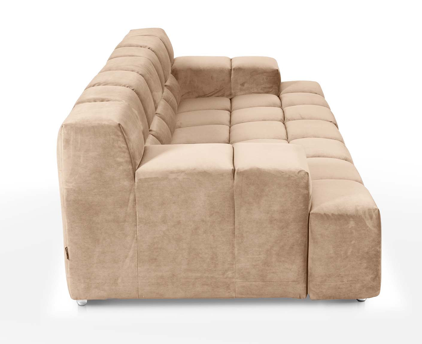 designwerk Temple 3-Sitzer Sofa | 288 x 113 cm| mit Rückenverstellung | Microfaser
