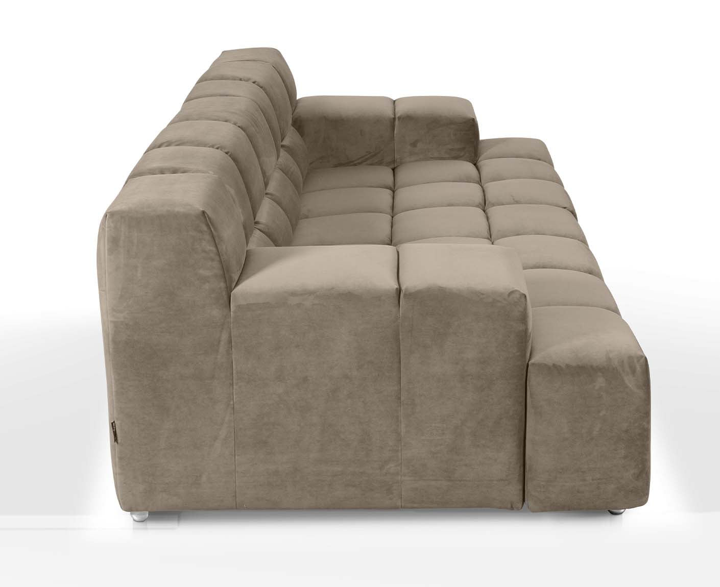 designwerk Temple 3-Sitzer Sofa | 288 x 113 cm| mit Rückenverstellung | Microfaser