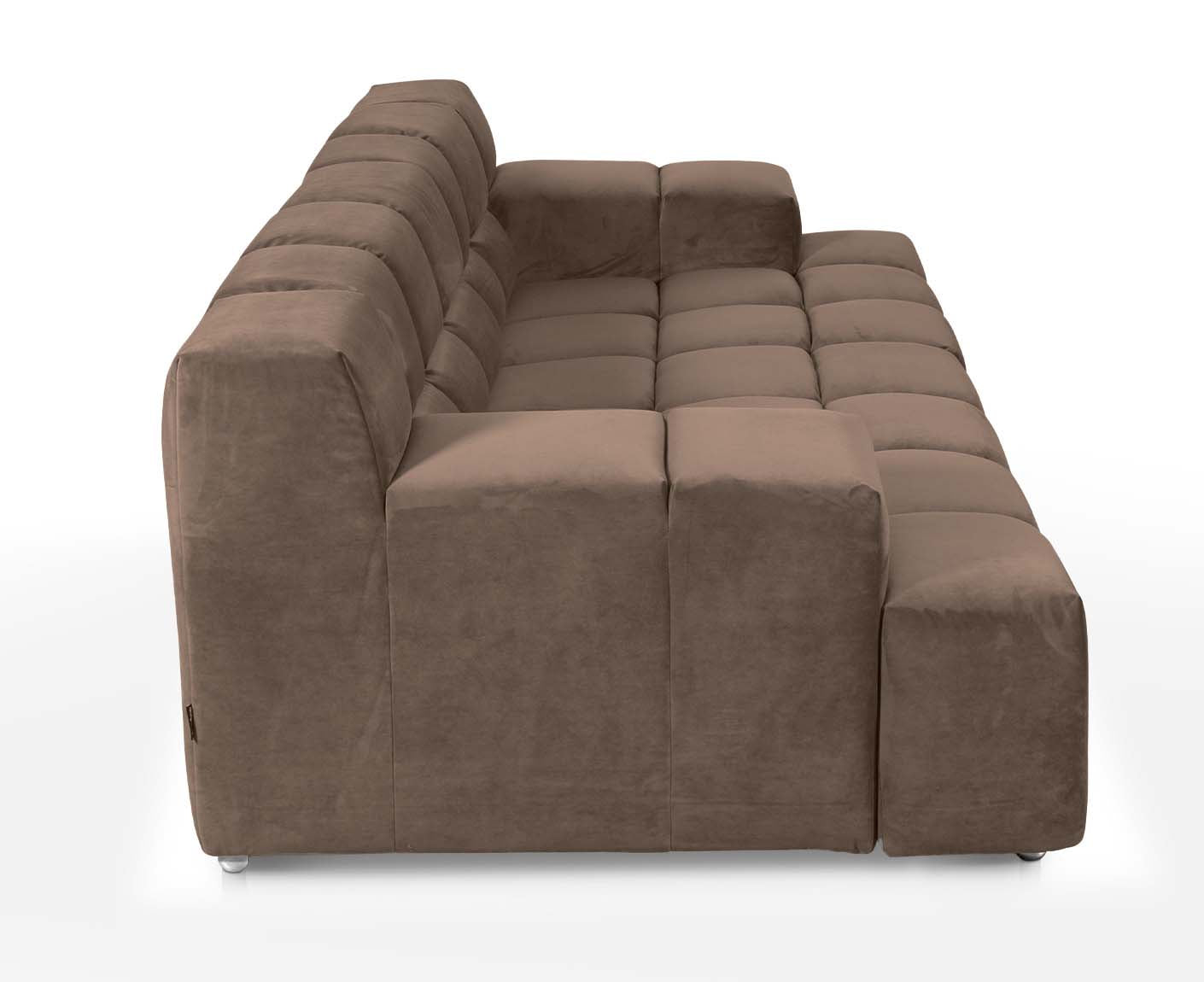 designwerk Temple 3-Sitzer Sofa | 288 x 113 cm| mit Rückenverstellung | Microfaser