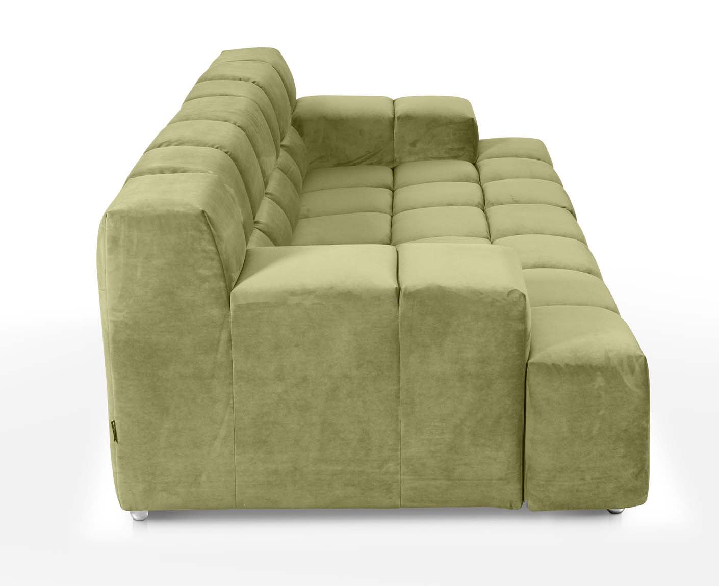 designwerk Temple 3-Sitzer Sofa | 288 x 113 cm| mit Rückenverstellung | Microfaser