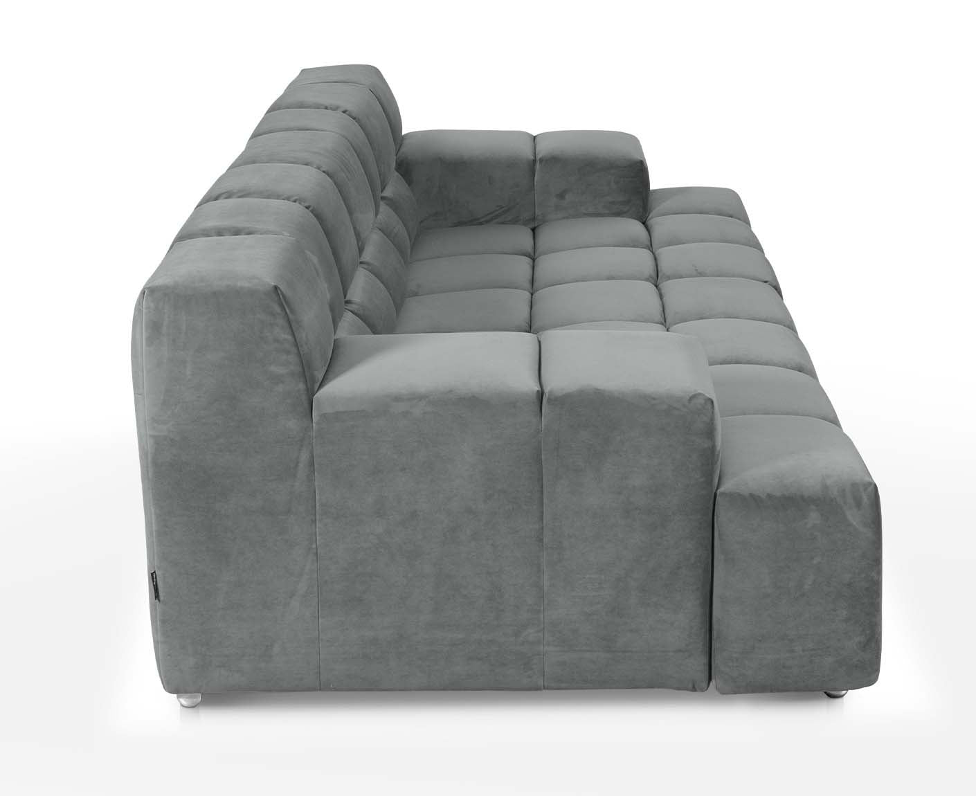 designwerk Temple 3-Sitzer Sofa | 288 x 113 cm| mit Rückenverstellung | Microfaser