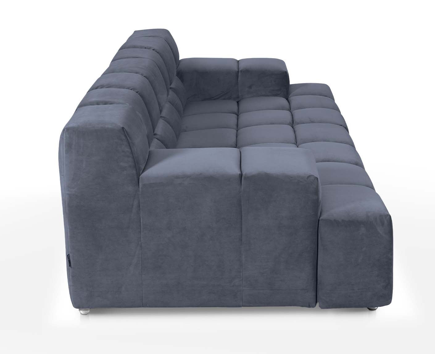 designwerk Temple 3-Sitzer Sofa | 288 x 113 cm| mit Rückenverstellung | Microfaser