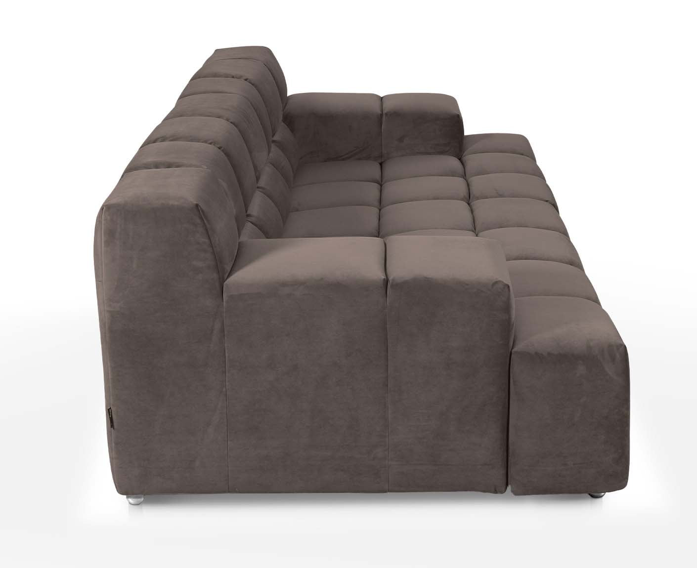 designwerk Temple 3-Sitzer Sofa | 288 x 113 cm| mit Rückenverstellung | Microfaser