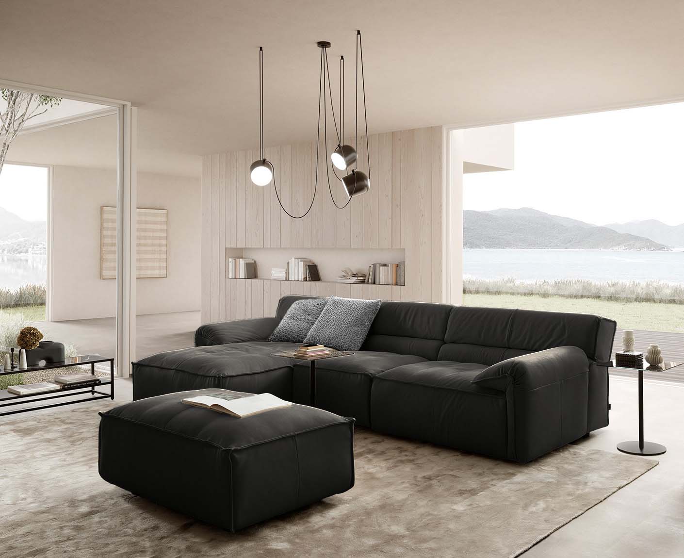 designwerk Vola Ecksofa | 315 x 186 cm | Echtleder