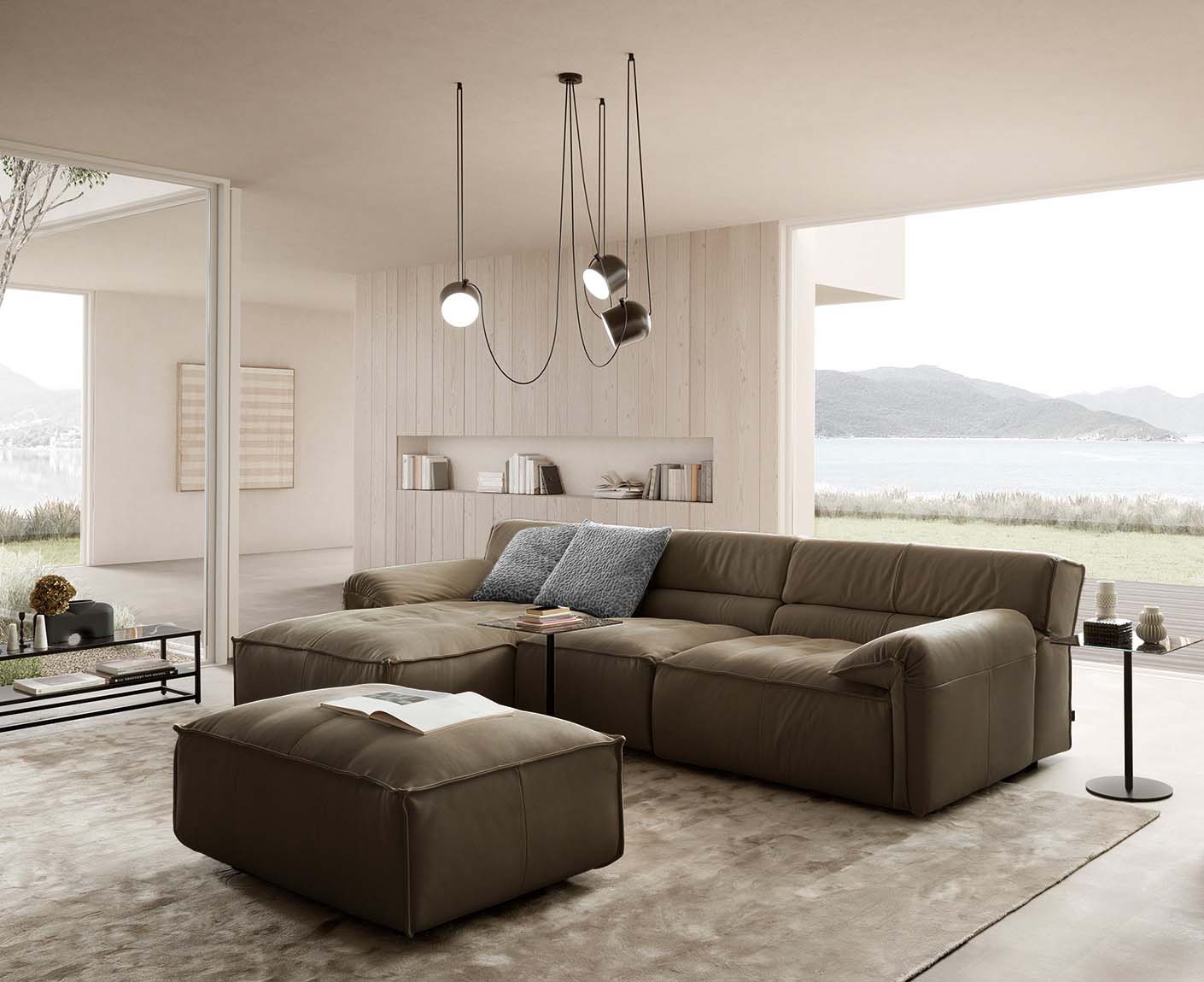 designwerk Vola Ecksofa | 315 x 186 cm | Echtleder