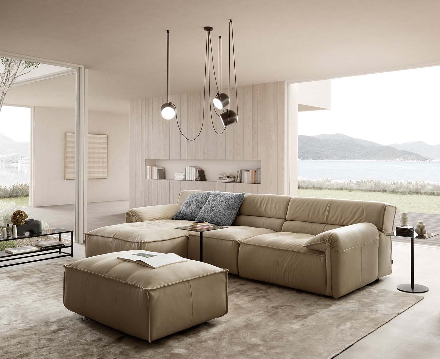 designwerk Vola Ecksofa | 315 x 186 cm | Echtleder