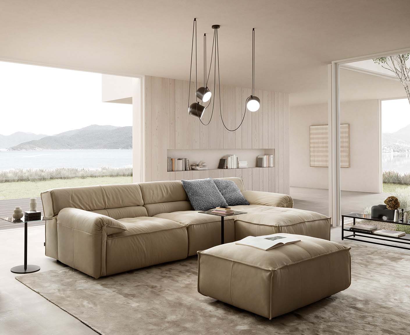 designwerk Vola Ecksofa | 315 x 186 cm | Echtleder