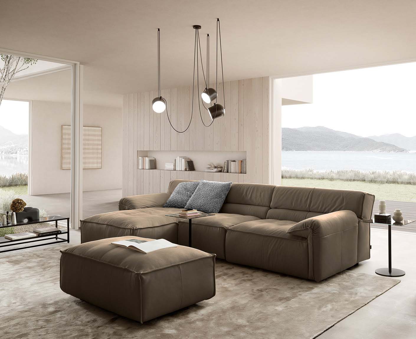 designwerk Vola Ecksofa | 315 x 186 cm | Echtleder