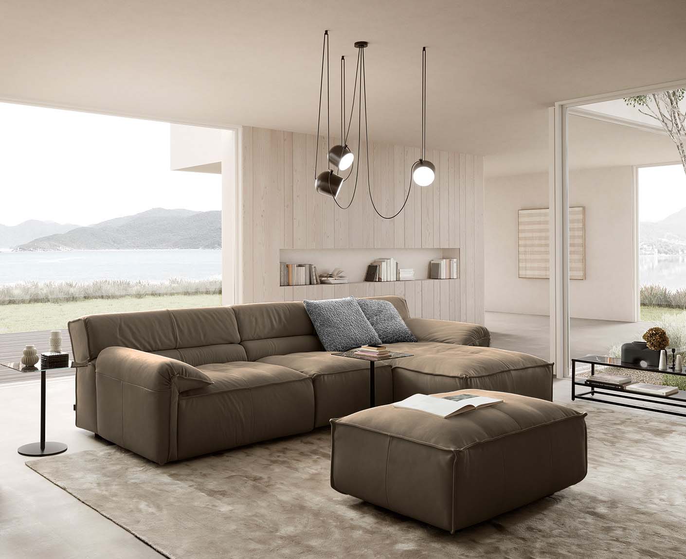 designwerk Vola Ecksofa | 315 x 186 cm | Echtleder