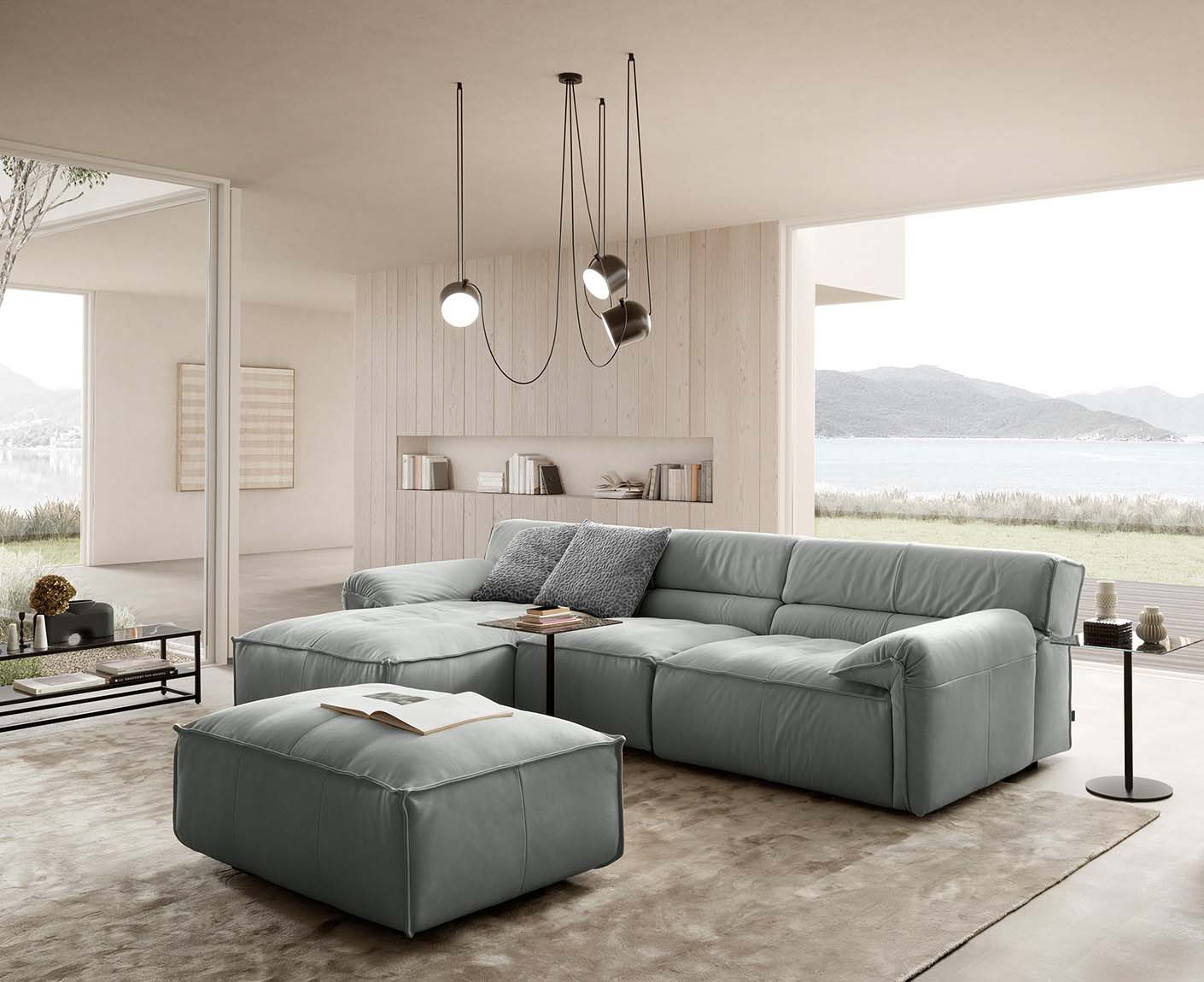 designwerk Vola Ecksofa | 315 x 186 cm | Echtleder